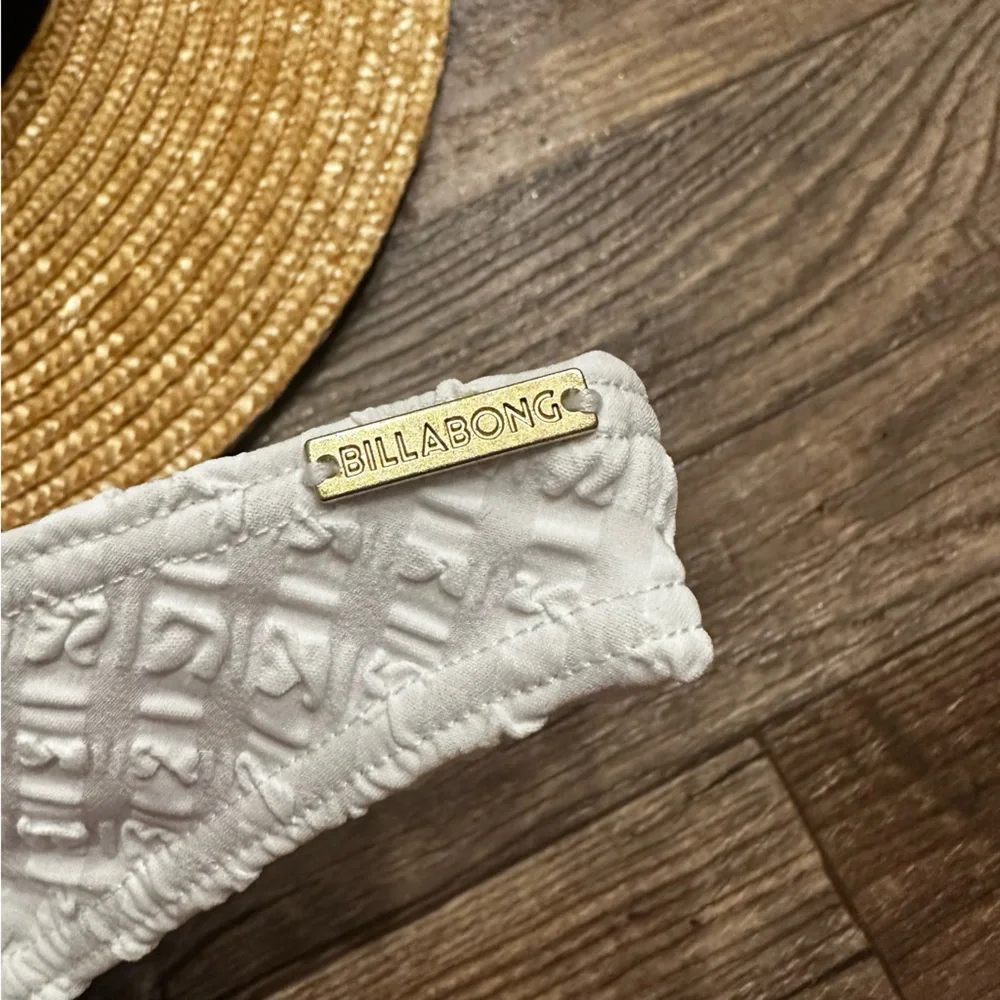 Billabong White Wave Check Bikini Bottom